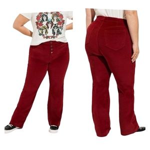 Torrid Red Boot Cut Pants